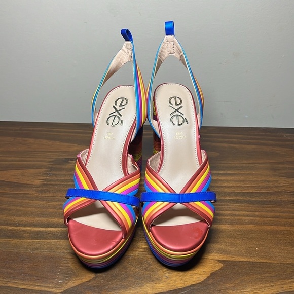 EXE MULTICOLORED PLATFORM HEELED SANDALS OPHELIA-832 - Picture 2 of 11